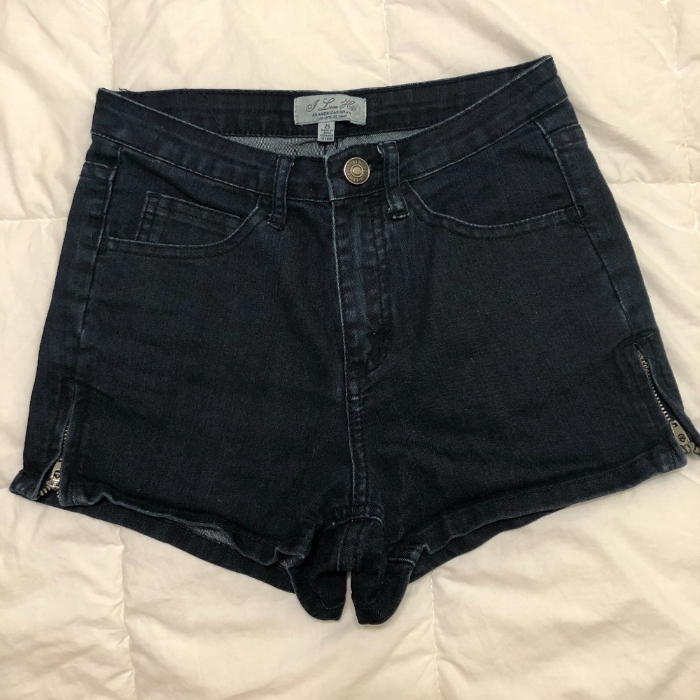 Navy Denim Jean Shorts